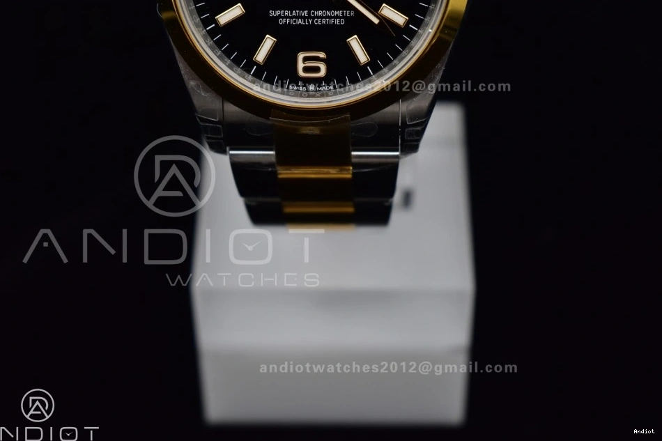 Steel Best Explorer on VSF Edition 124273 Black Dial YG DD3230 SS 1:1 904L Bracelet 36mm 0320